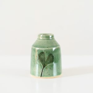 Handgemaakte Wensvaasjes met Natuurblad Afdruk | Keramieken Vaasje voor Steun, Troost & Betekenisvolle Cadeau