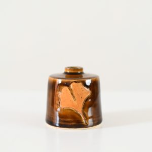 Handgemaakte Wensvaasjes met Natuurblad Afdruk | Keramieken Vaasje voor Steun, Troost & Betekenisvolle Cadeau