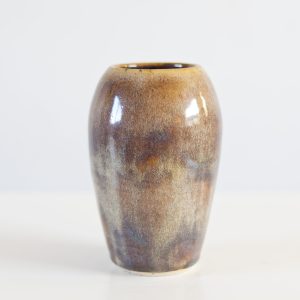 Handgemaakte keramieken vaas RusticAmber met bruine en beige tinten